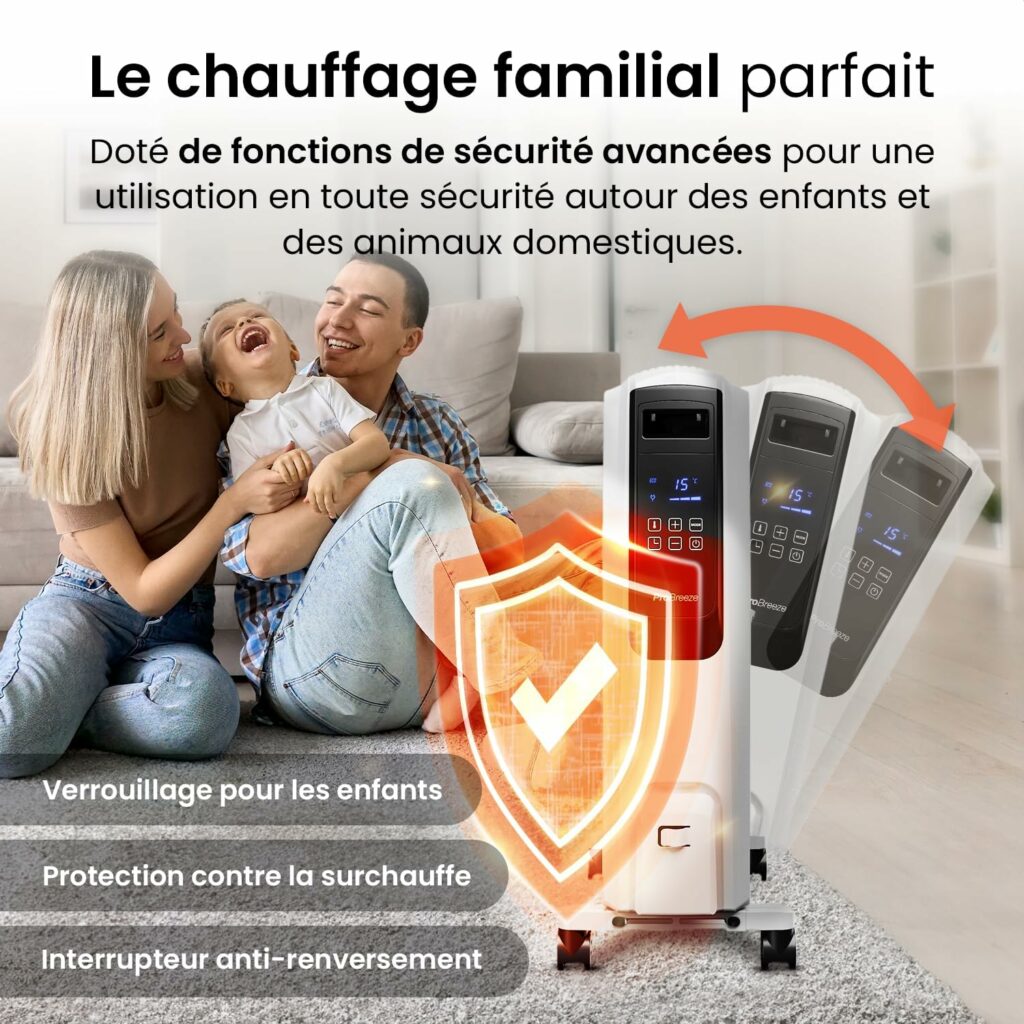 radiateur à bain d’huile Pro Breeze 2500W